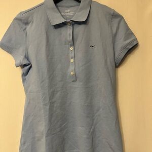 Vineyard Vines Women's Pale Blue Polo Shirt